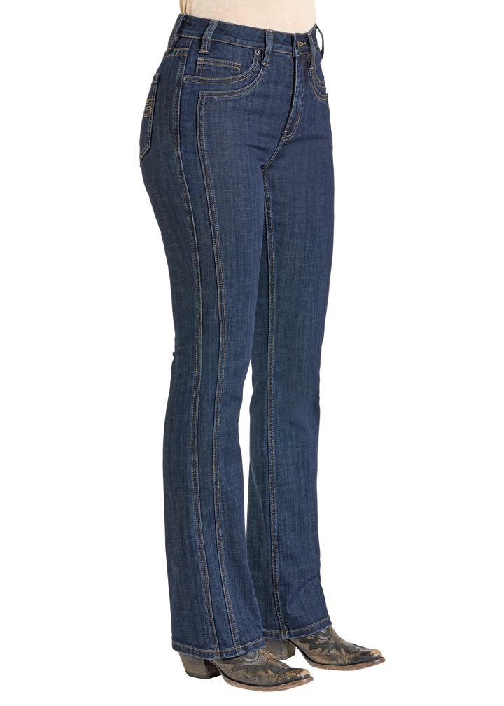 Panhandle Womens Boot Stitch Pocket Bootcut Jeans