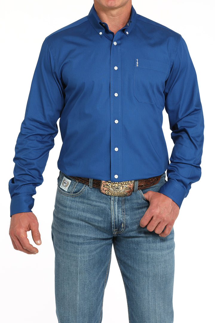 Cinch Mens Royal Blue Long Sleeve Shirt