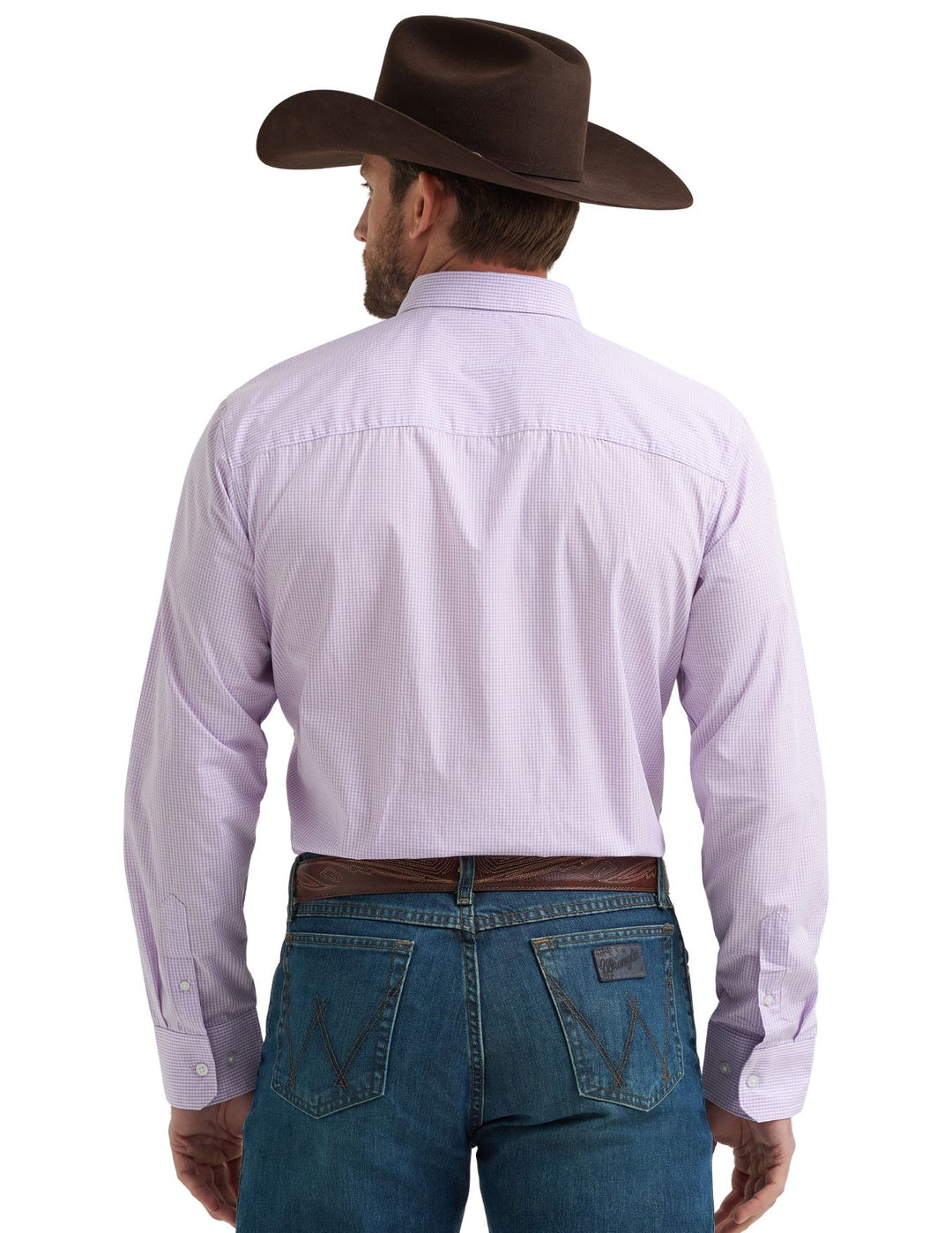 Wrangler Mens Cody Johnson Purple Printed Long Sleeve Shirt