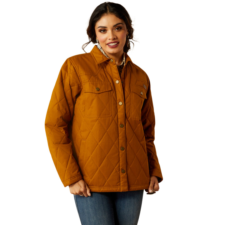 Ariat Womens Chestnut Grizzly Quilted Barn Jacket