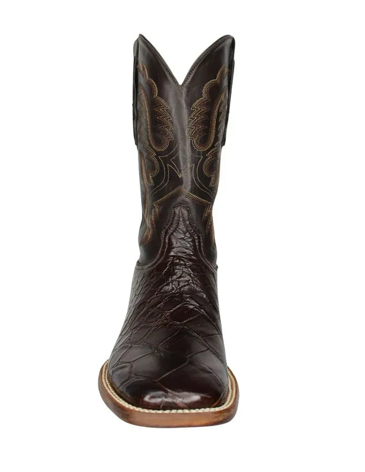 Black Jack Mens Chocolate Alligator Belly Boots