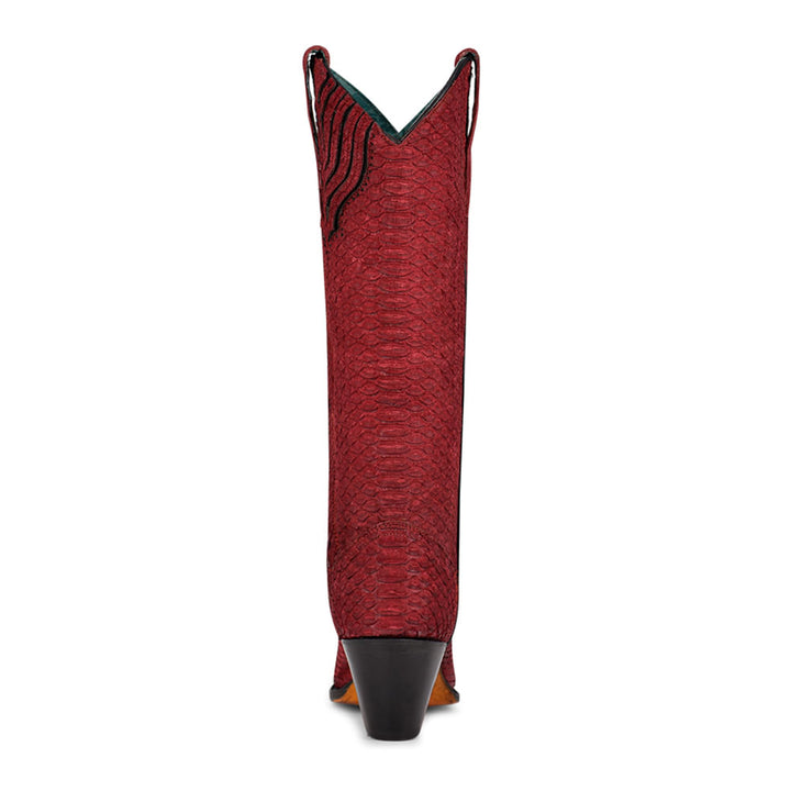 Corral Womens Red Python Tall Top Boots