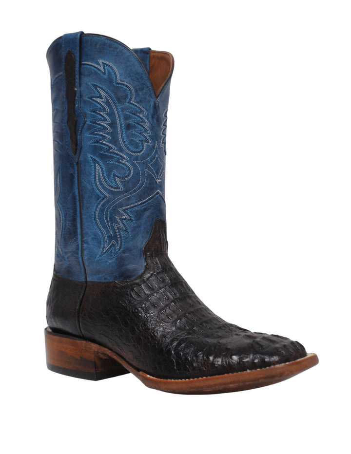 Black Jack Mens Brown Brushoff Caiman Hornback Boots