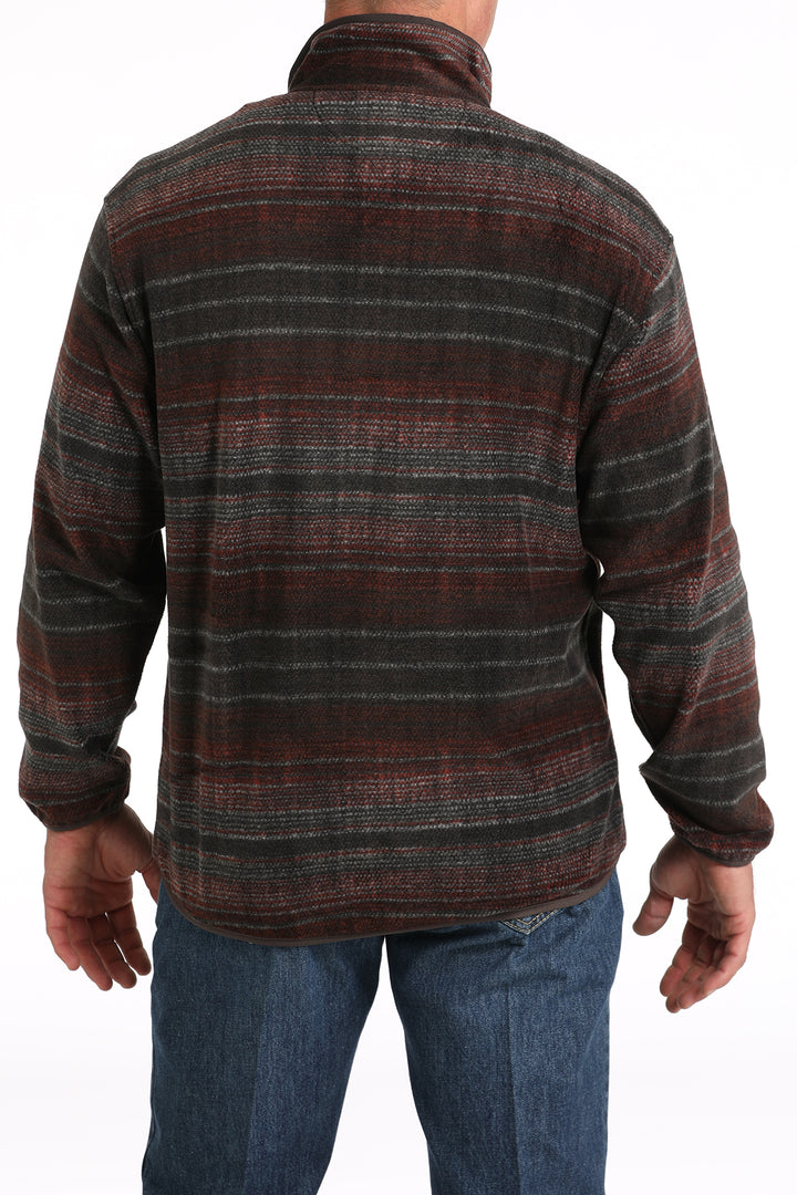 Cinch Mens Stripe Fleece Pullover