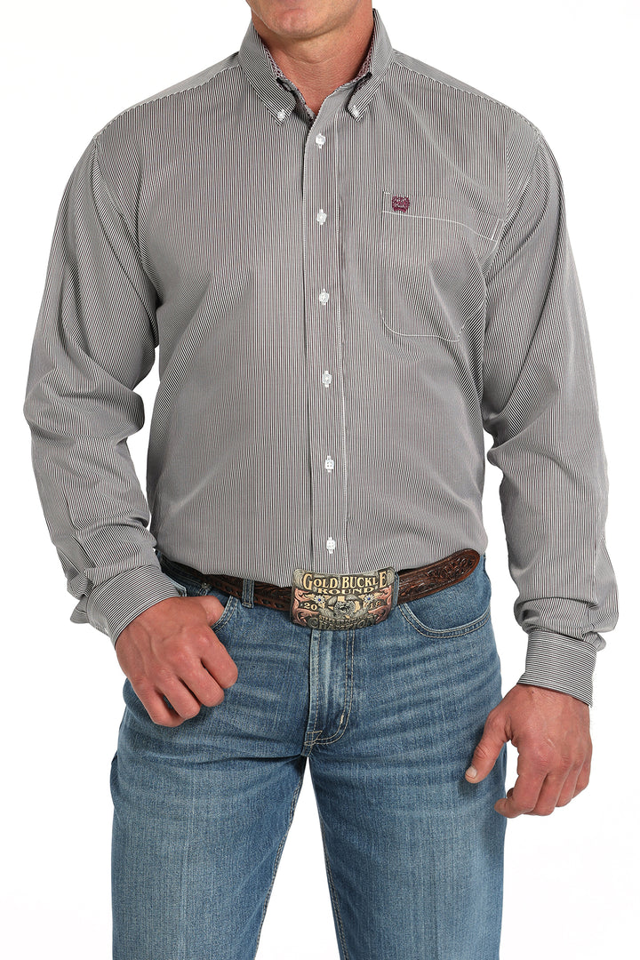 Cinch Mens Striped Button-Down Western Shirt