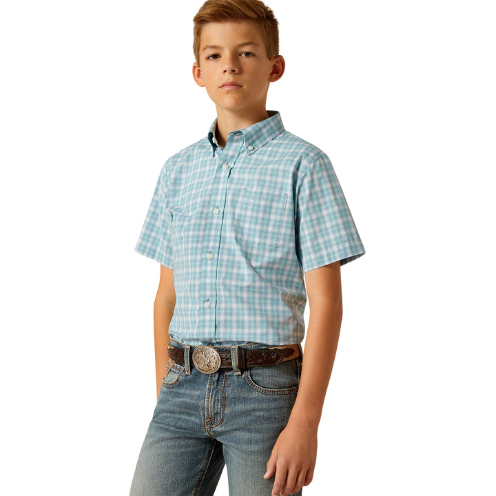 Ariat Boys Erin Blue Heaven Short Sleeve Shirt