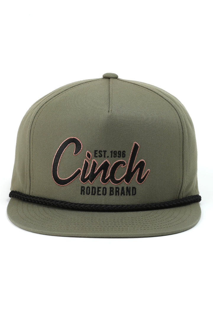 Cinch Mens Flexfit Olive Rodeo Brand Cap