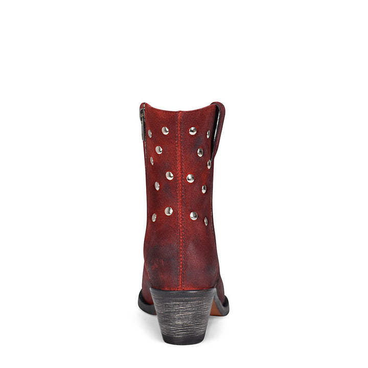 Corral Ladies Red Studded Ankle Bootie