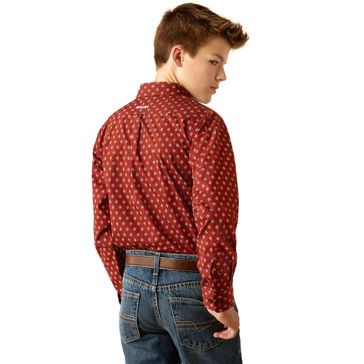 Ariat Boys Burgundy Pax Classic Fit Shirt