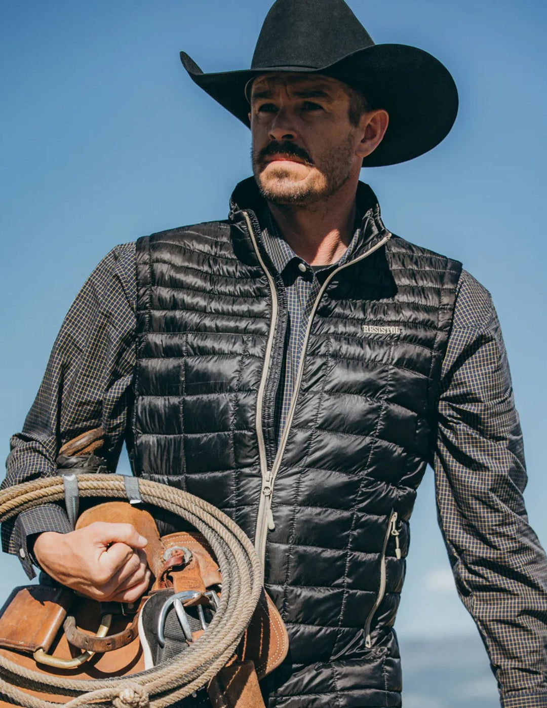 Resistol Mens Black Cold Bloq Vest