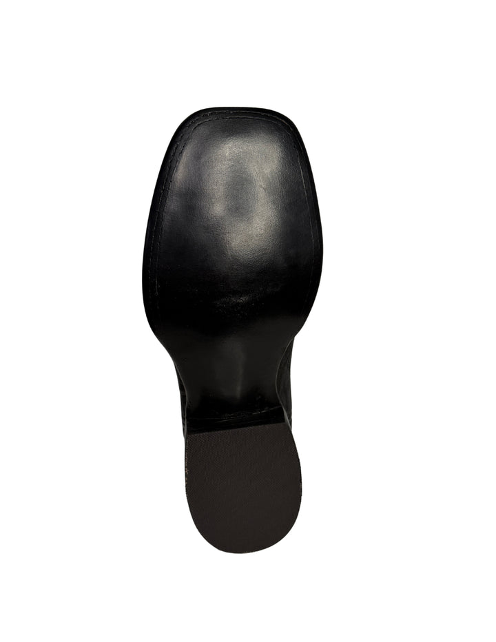 Mens Black Jack Black Square Toe Elephant Boots