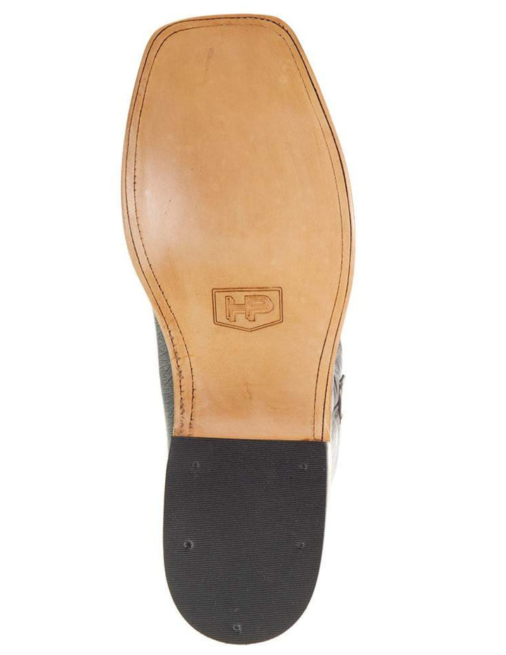 Horse Power Mens Black Smooth Ostrich Boots