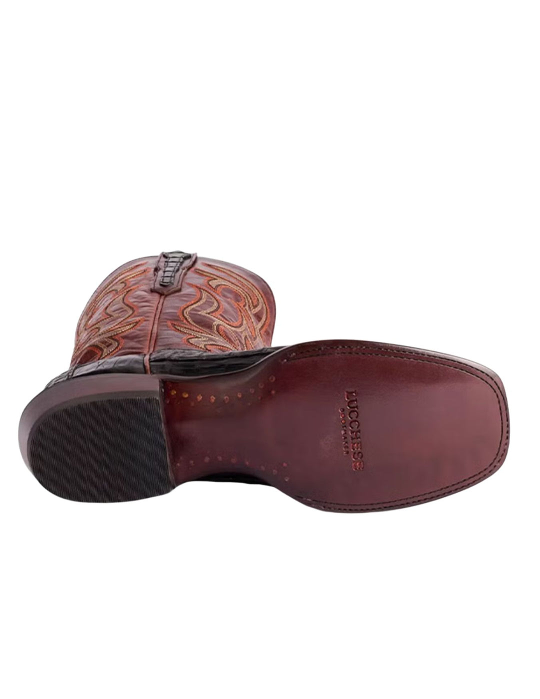 Lucchese Mens Black Hendrik Exotic Caiman Boots
