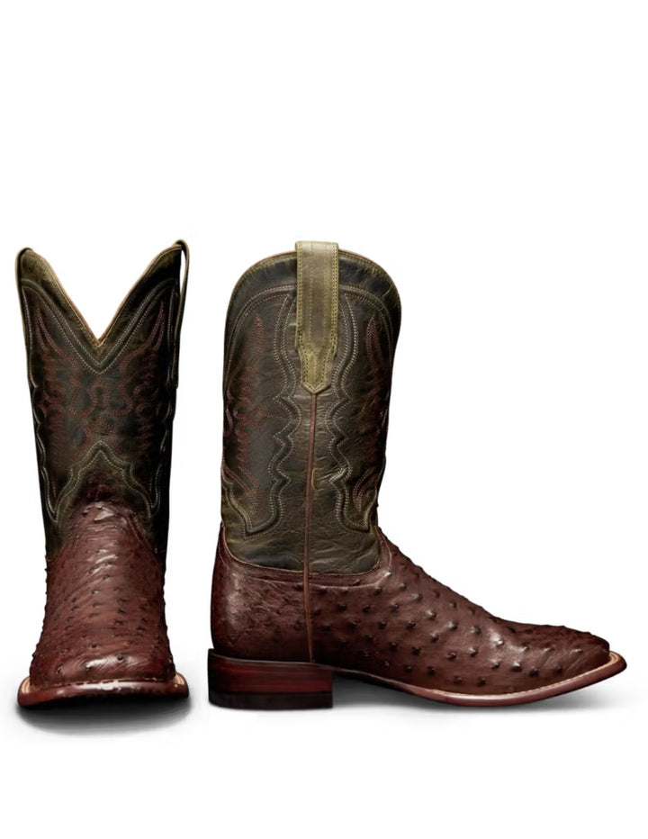Tecovas Mens The Emmitt Tobacco Ostrich Boots