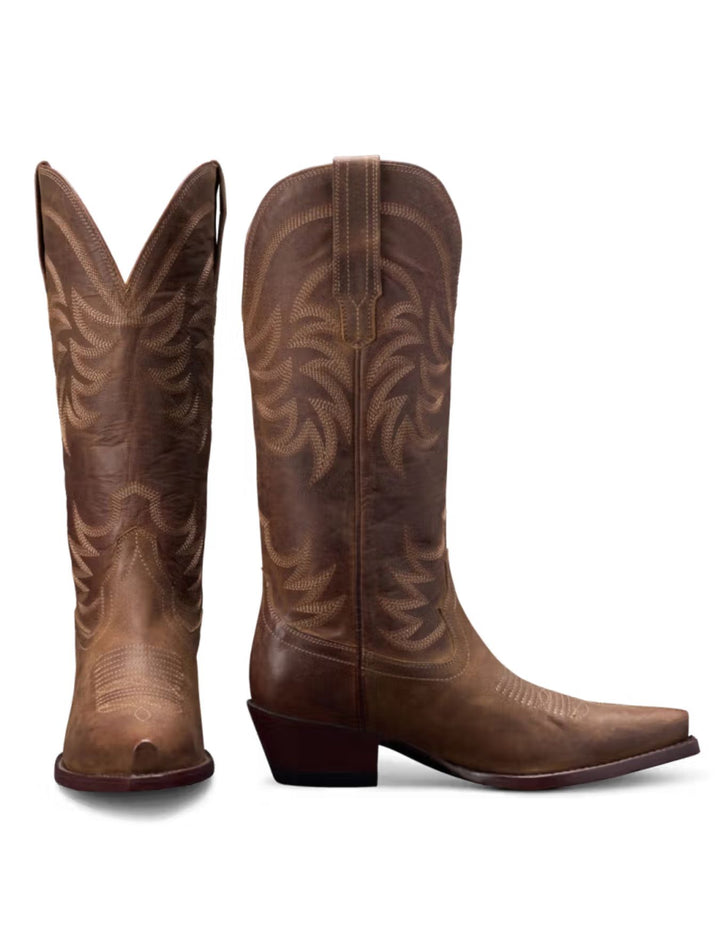 Tecovas Womens The Annie Wide Calf Cafe Boots
