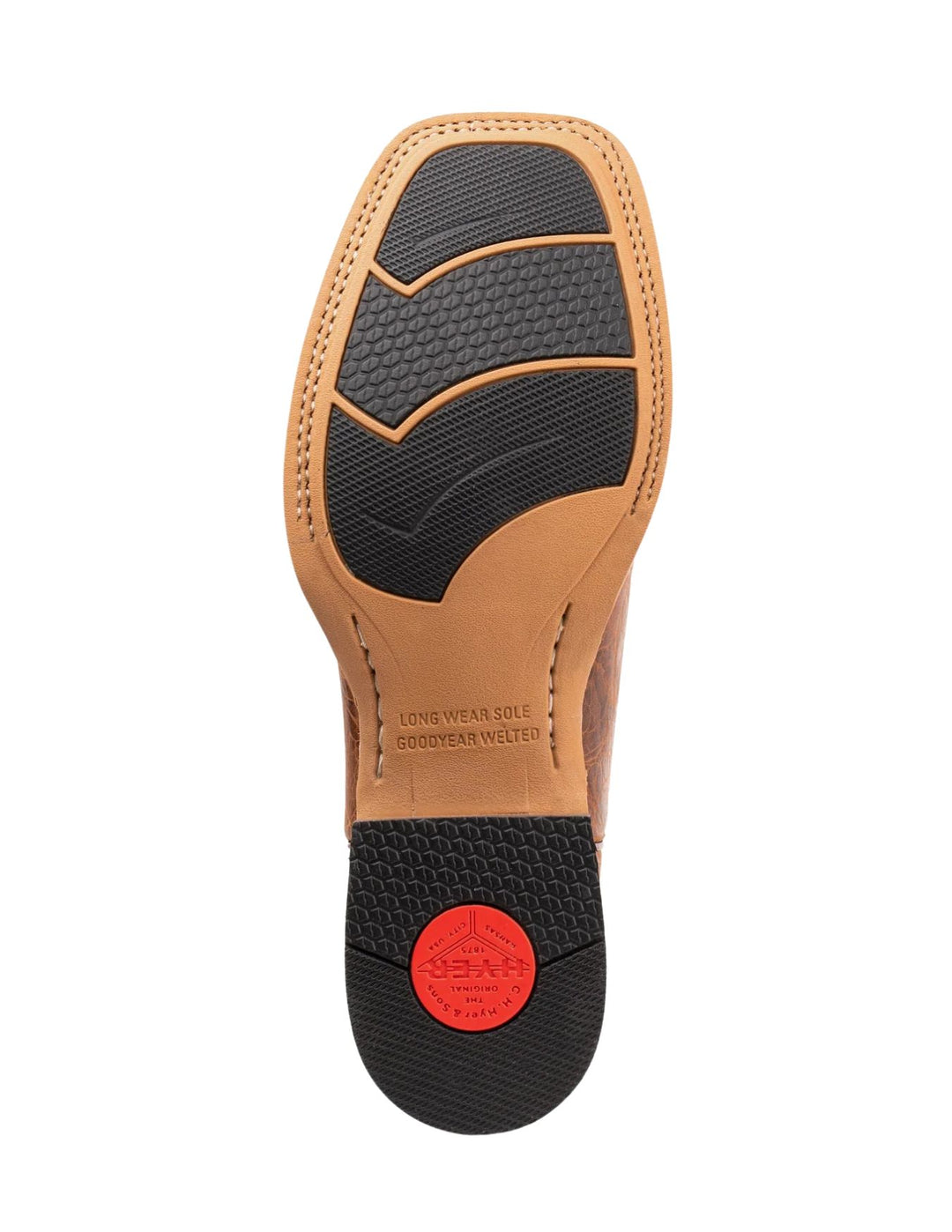 Hyer Mens Burdett Brown Square Toe Boots