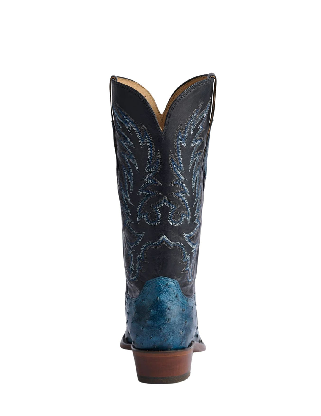 Lucchesse Mens Elgin Navy Ostrich Boots