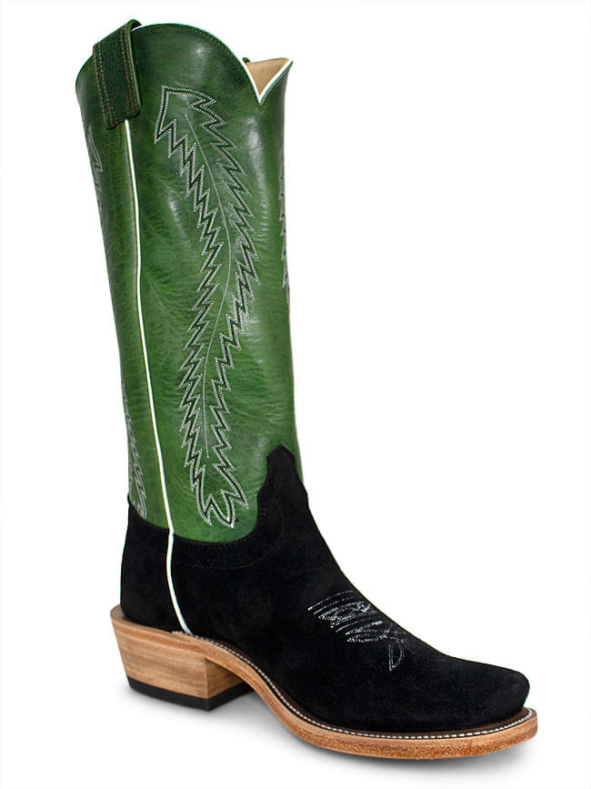 Mens Olathe Black Wyoming Roughout Boots