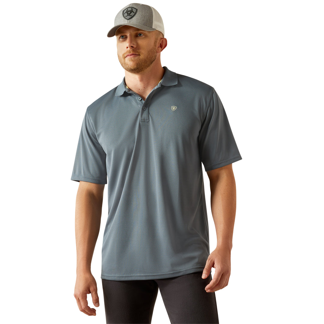 Ariat Mens Grey TEK Polo