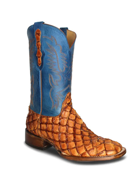 Black Jack Mens Vintage Cognac Pirarucu Boots