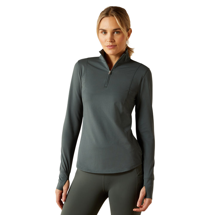 Ariat Womens Gridwork 2.0 1/4 Zip Baselayer Shirt