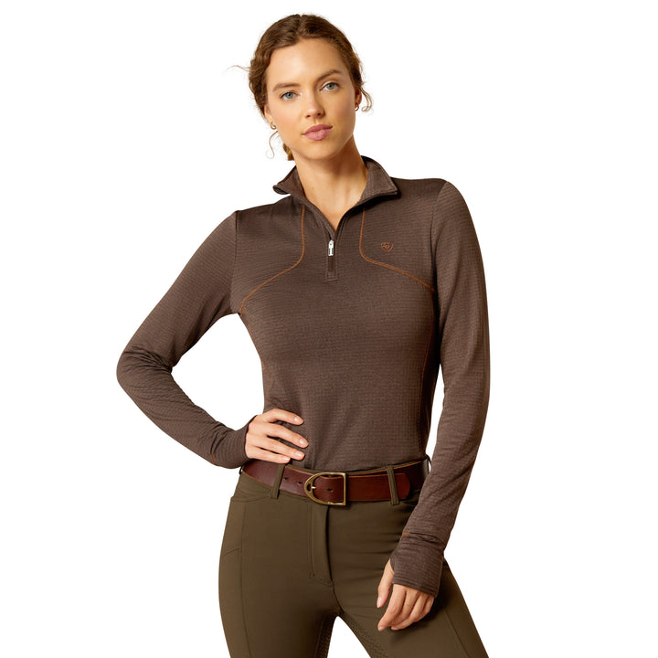 Ariat Womens Gridwork 1/4 Zip Baselayer