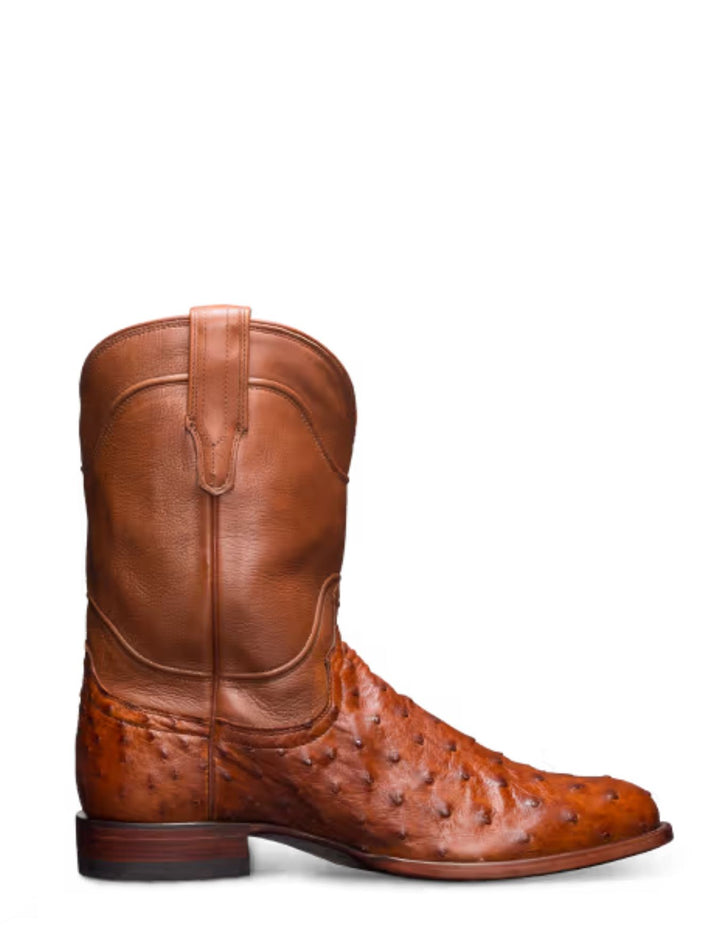 Tecovas Mens The Duke Pecan Ostrich Boots