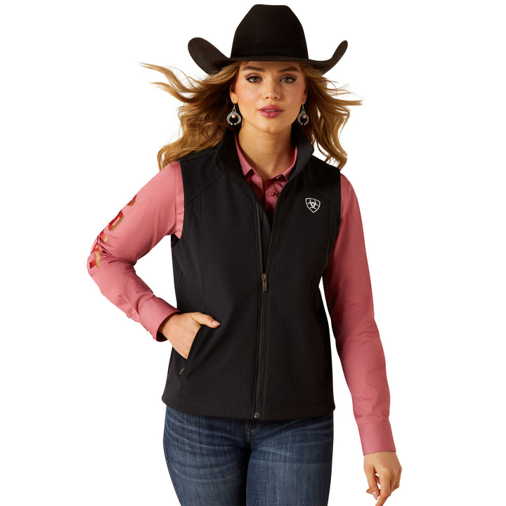 Ariat Womens Black Ariat Logo Softshell Vest