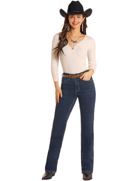 Panhandle Womens Dark Wash Bootcut Jeans – Texas Boot Company