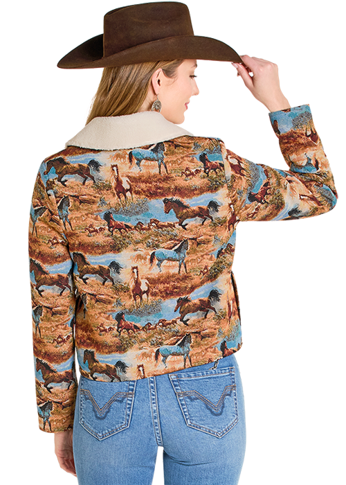 Panhandle Womens Sherpa Lined Horse Jacket