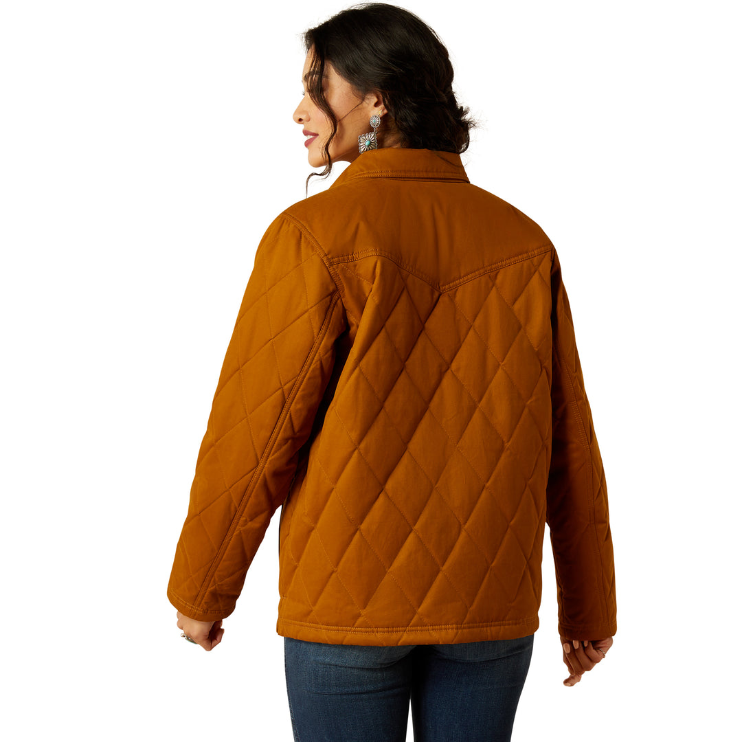 Ariat Womens Chestnut Grizzly Quilted Barn Jacket