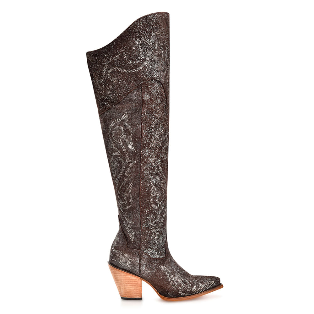 Corral Womens Brown Sliver Metallized Boots