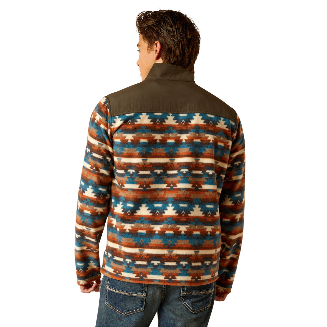 Ariat Mens Turquoise Serape Quarter Zip Sweater