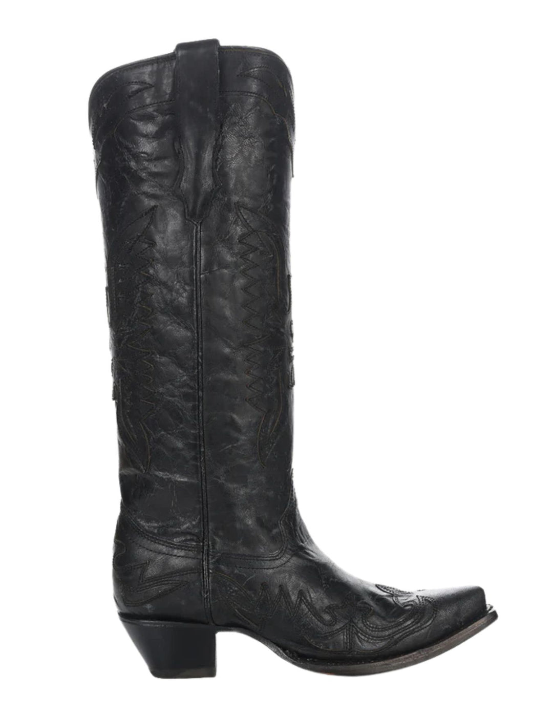 Corral Womens Black Eagle Overlay Tall Top Boots