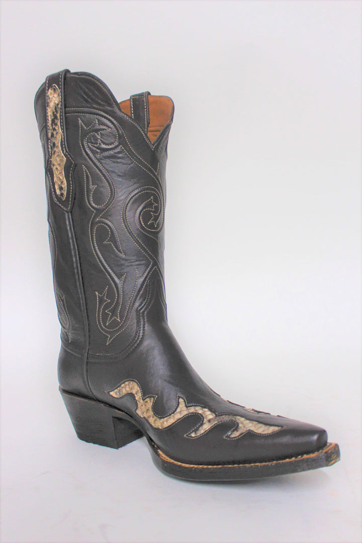 Black Jack Womens Chocolate  Python Boots