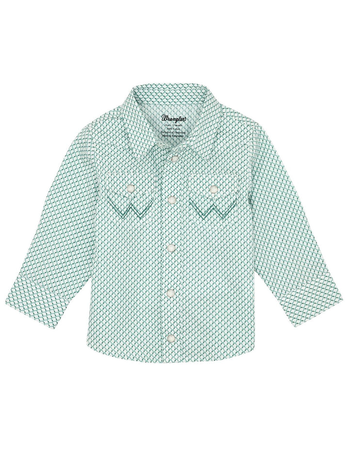 Wrangler Boys Pearl Snap Long Sleeve Shirt