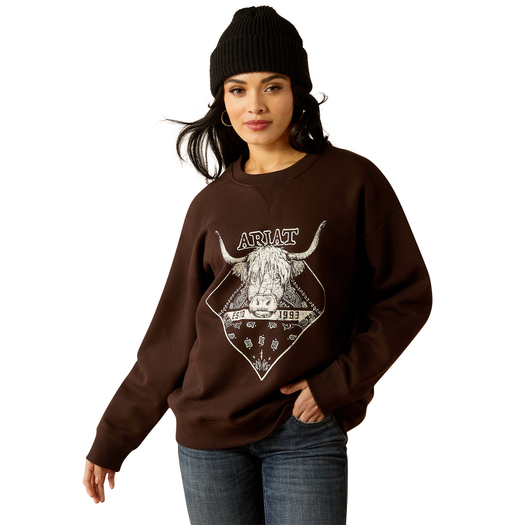 Ariat Womens Taurus Oversized Crew Sweatshirt