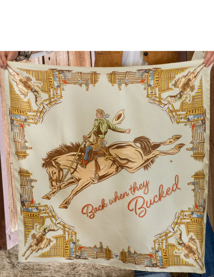Fringe Scarves Womens Tan Back When They Bucked Wild Rag