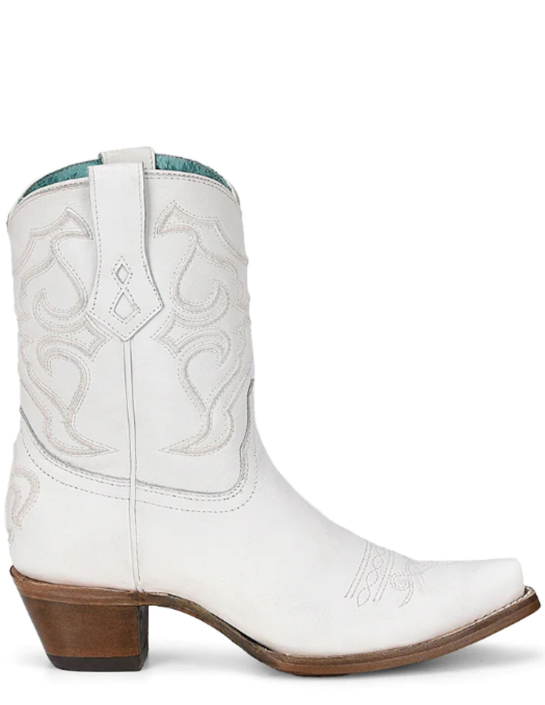 Corral Womens White Embroidery Booties