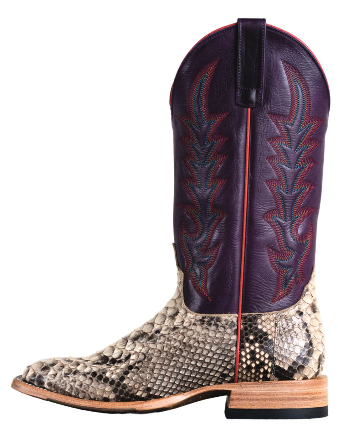 Macie Bean Womens Top Hand Python Square Toe Boots