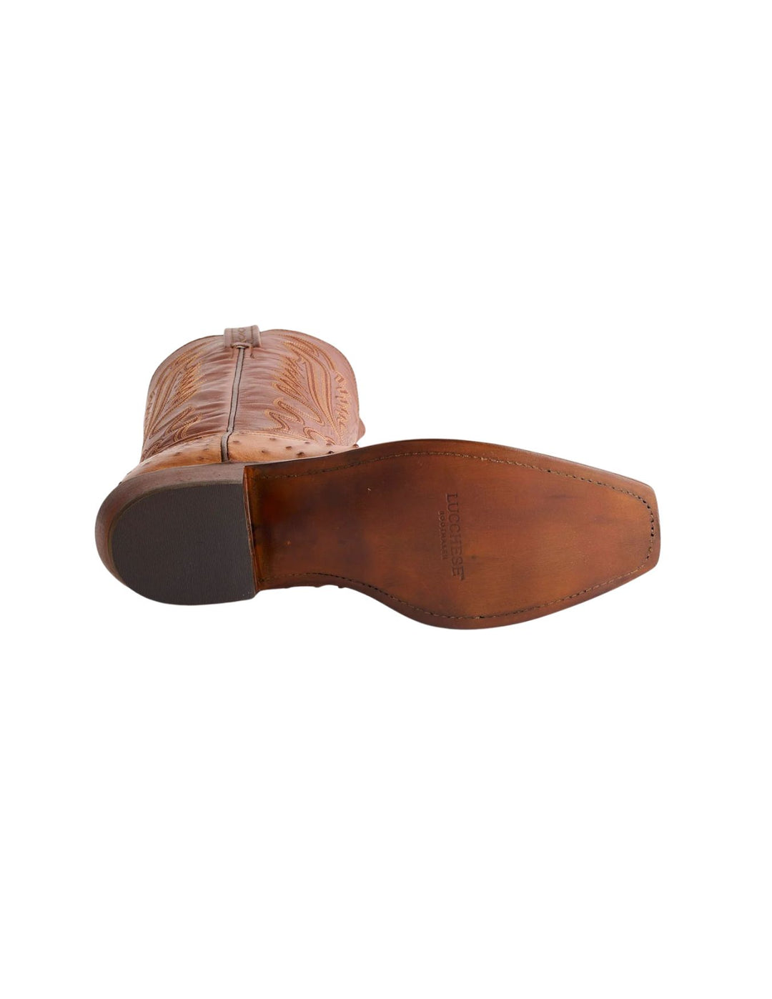 Lucchese Mens Luke Barnwood Ostrich Boots