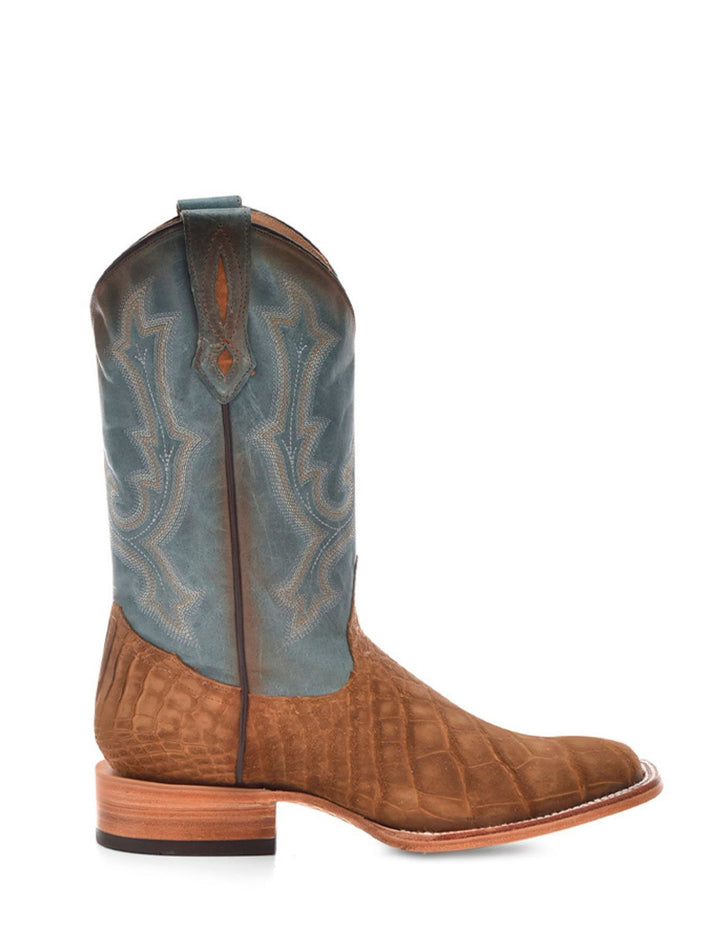 Corral Mens Saddle Blue Alligator Boots