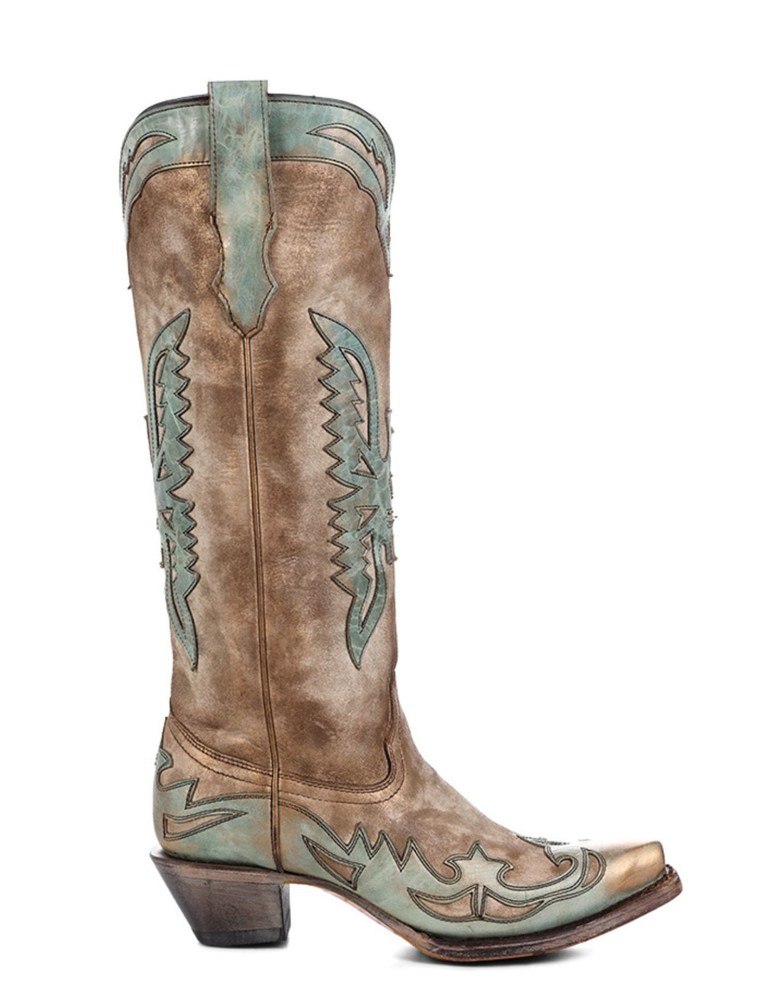 Corral Womens Turquoise Eagle Overlay Boots