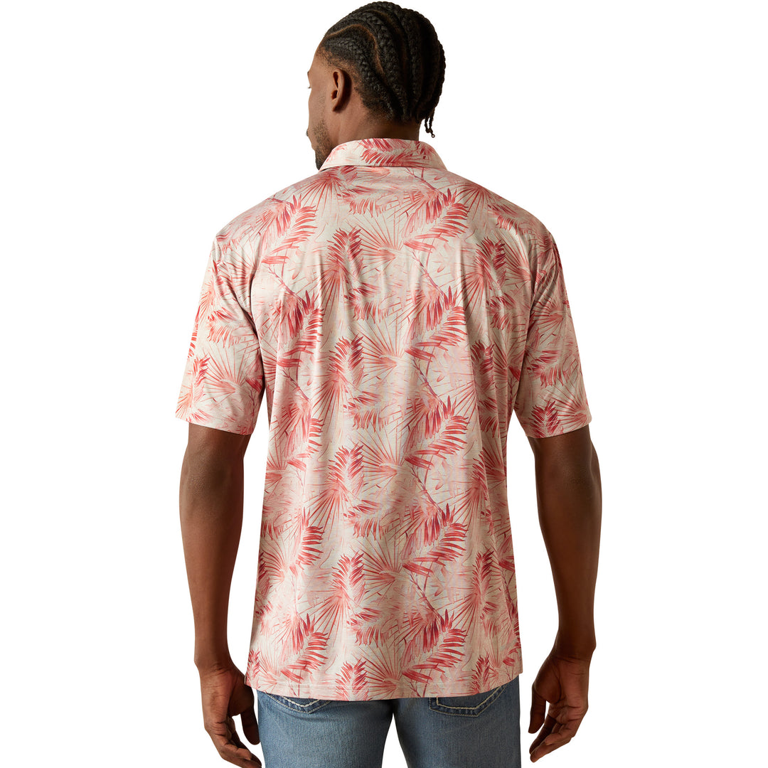 Ariat Mens Charger 2.0 Scarlet Printed Polo