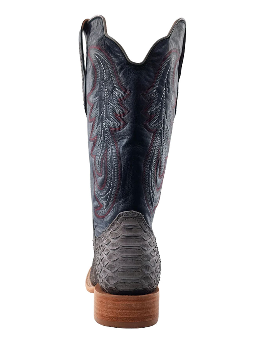 Gray Python Boots R. Watson Mens Grey Sueded Python Boots – Texas Boot Company