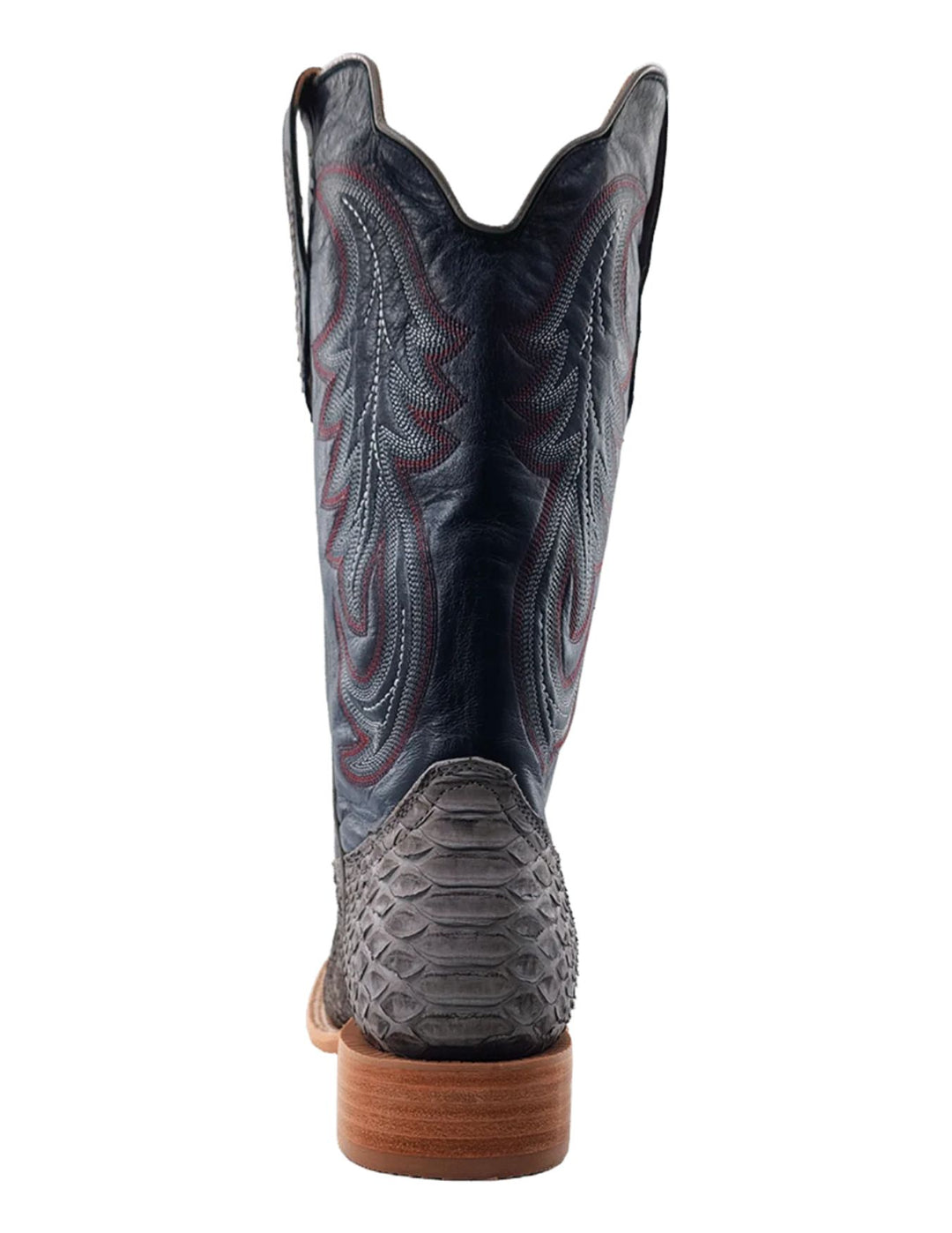 R. Watson Mens Grey Sueded Python Boots