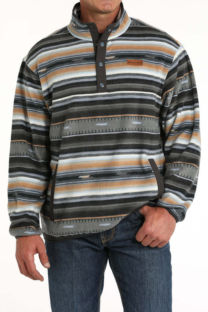 Cinch Mens Grey Fleece Pullover