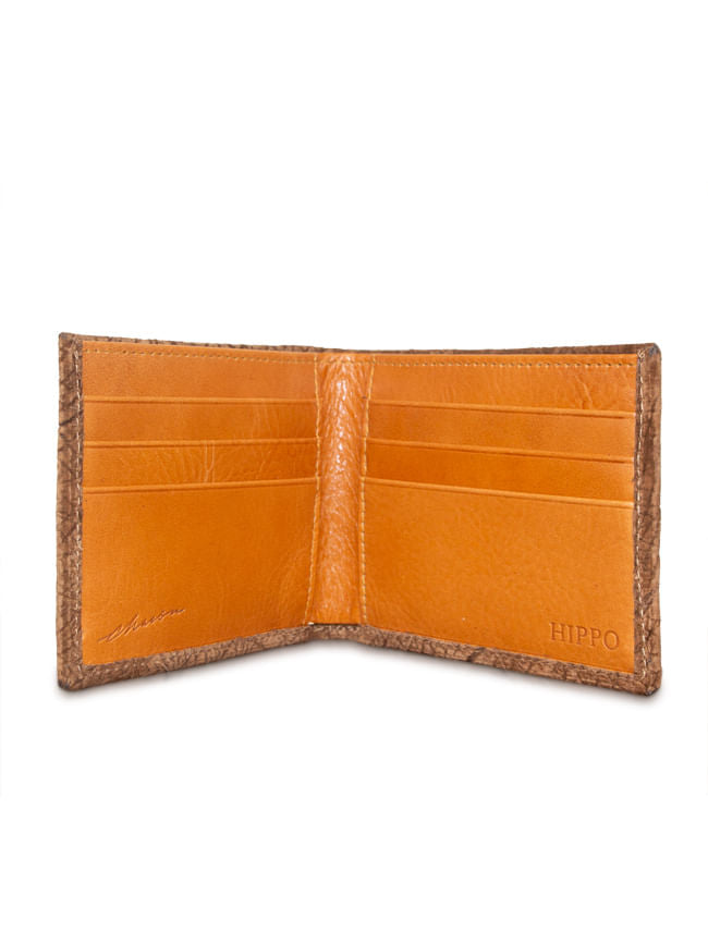 Mens Chacon Slim Fold Hippo Tan Wallet