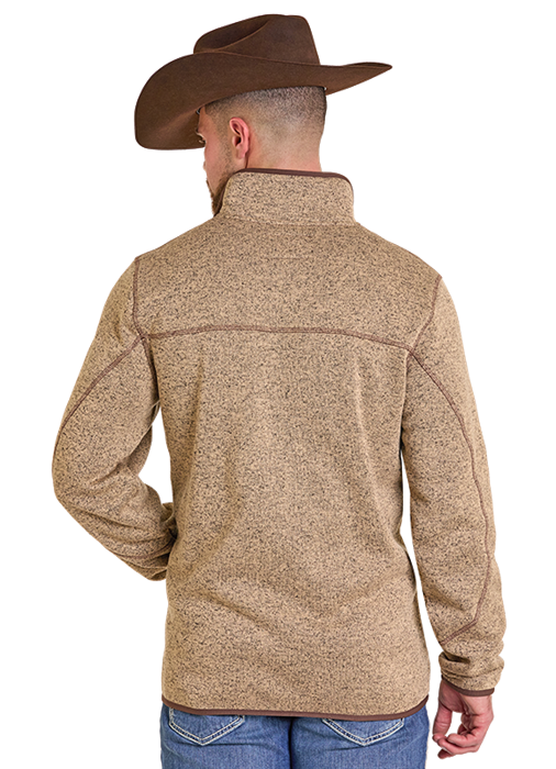 Panhandle Mens Tan Henley Pullover