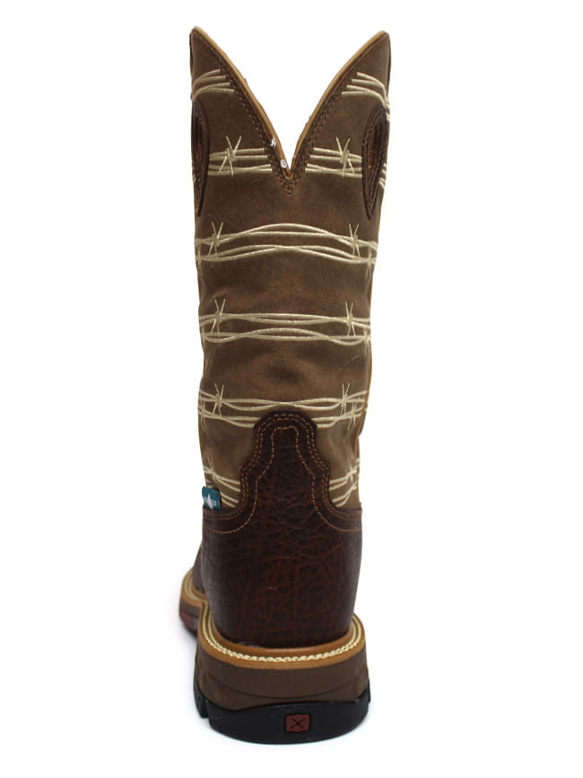 Twisted X Mens Brown And Tan Alloy Toe Work Boots